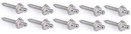 10 x Tenax Schraube 3,4 mm Durchmesser und 16 mm lang für Oberteil Edelstahl Schnellverschluss Verdeck Plane Persenning Boot