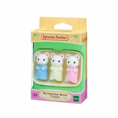 Sylvanian Families 5337 Marshmallow Mouse Triplets, dollhouse playsets