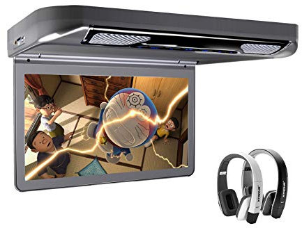 XTRONS 13,3 Digital DVD Player im Auto TFT 16:9 Bildschirm für Auto Bus unterstützt 1080P Video Auto Overhead DVD Player Auto Monitor mit HDMI Port Automosphäre LED Licht Wince Türsteuerung
