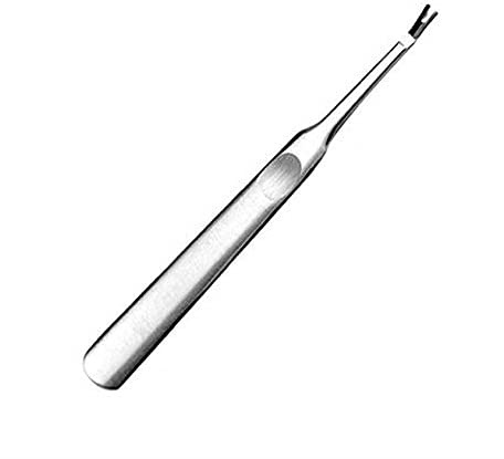 LASSUM 1 Pcs Nail Art Manicure Tool Stainless Steel Cuticle Trimmer Remover Pusher Dead Skin Callus Removal Fork