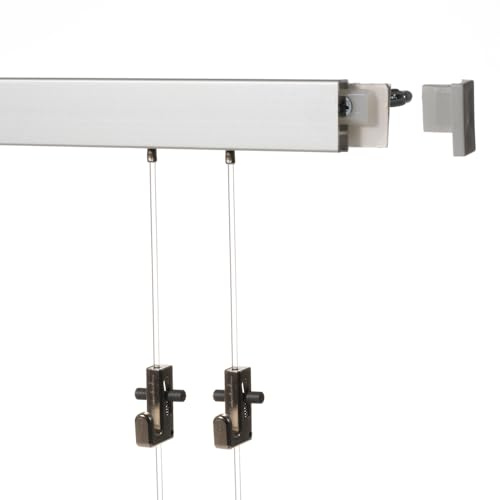 10 Meter (5 x 2m) SOFT-RAIL® Bilderschienen Set, COMFORT (M), Silber | versch. Längen und Farben