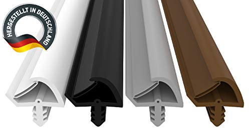 Joint de porte anti-étirement - Largeur de rainure : 3 mm - Profondeur de rainure : 7 mm - Largeur de pliage : 12 mm gris 5m