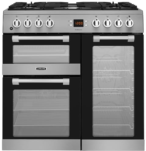 Leisure Cookmaster CK90F530X 90cm wide Dual Fuel Range Cooker with Gas Hob - Stainless Steel - A/A/A Rated