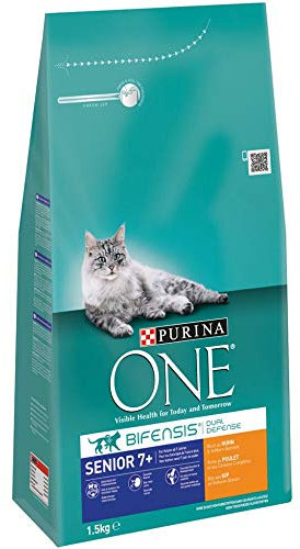 ONE Senior 7+, Reich an Huhn und Vollkorn-Getreide Katzentrockenfutter, 1500 g