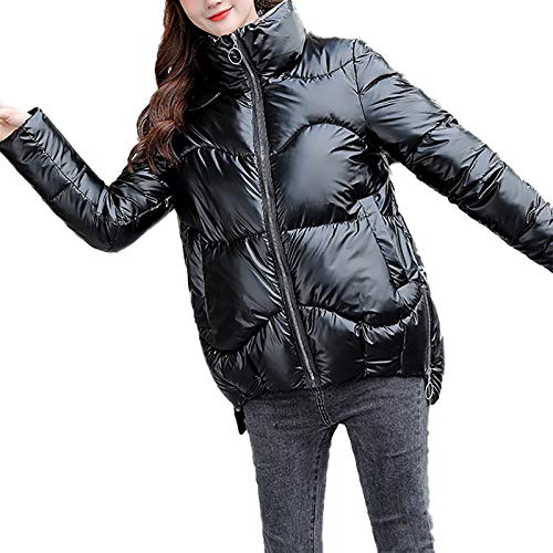 HEWXWX 2020 Femmes Doudoune Manteaux à Capuche, Fermetures éclair lâches Parkas décontracté Pain Ultra léger en Duvet de Canard, pour Les Vacances, Les Voyages,Black-XXL