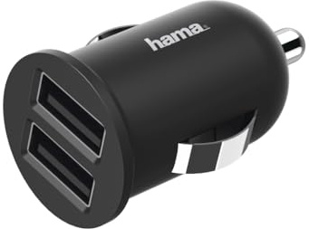 Hama Kfz-Ladegerät, 2X USB-A, 12 W, Schwarz, 00210594