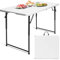RELAX4LIFE Klapptisch mit Tragegriff, Falttisch, Campingtisch kalppbar, Gartentisch belastbar bis 150 kg, Koffertisch Biertisch Balkontisch Flohmarkttisch Esstisch (122 x 61 x 74 cm-höhenverstellbar)