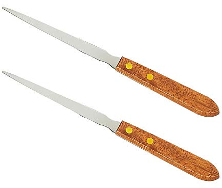 2 Pcs Stainless Steel Letter Openers Envelope Opener Knife Envelope Slitter with Wooden Handle