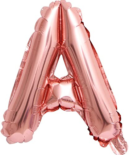 D2D | Party Balloon Buchstabe A in Rosé - Größe 40 cm - Folienballon - Buchstabenballon - Geburtstagsdeko