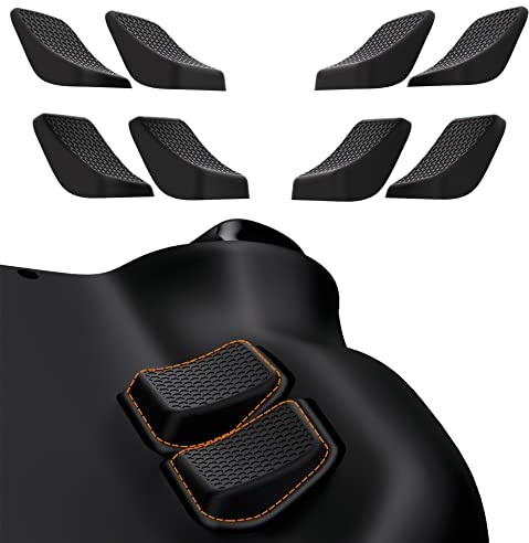 PlayVital Anti-Rutsch Rücktasten Tasten Pads für Steam Deck LCD & OLED | Tasten-Matte, Back-Button Verbesserungsset, 2 verschiedene Dicken, Schwarz