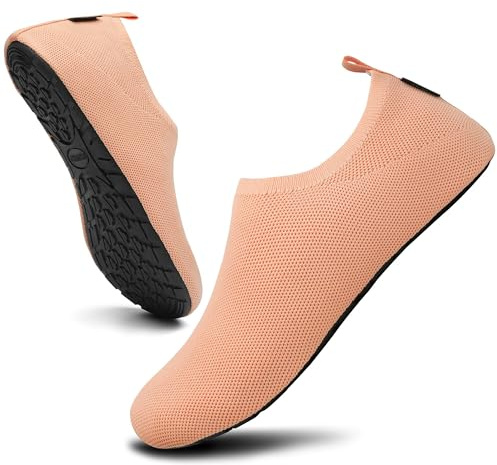 SAGUARO Unisex tofflor lätta andningsbara tofflor för hem, kontor och utomhus, storlek 36–47, Sport orange, 44/45 EU