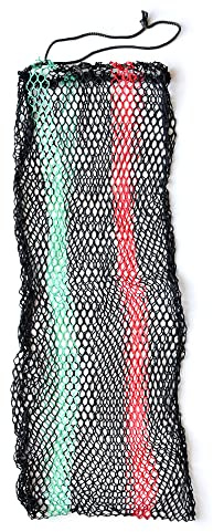 Namaka® Treillis porte-poissons noir avec fermeture torsadée de 100 cm de long avec maille 12 mm