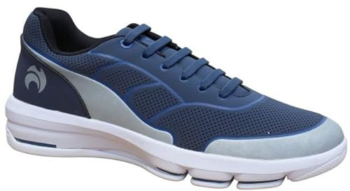 Henselite HM75 Navy No Tie Bowls Shoe - Navy Grey Size 9
