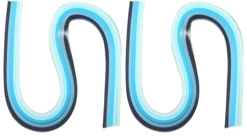 PATIKIL 540 x 5 mm Quilling Papierstreifen Papier Quilling, 240 Stück Origami Fröbelstern Papierstreifen Streifen Set für Kunst, DIY, Handarbeit, Weihnachten, Farbverlauf Blau