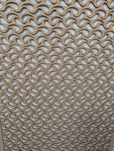 Pannello decorativo in legno per termosifone, spessore 3 mm, motivo ritagliato, dimensioni personalizzabili, MDF, con primer o senza primer (bianco primerizzato, 620 mm x 600 mm)