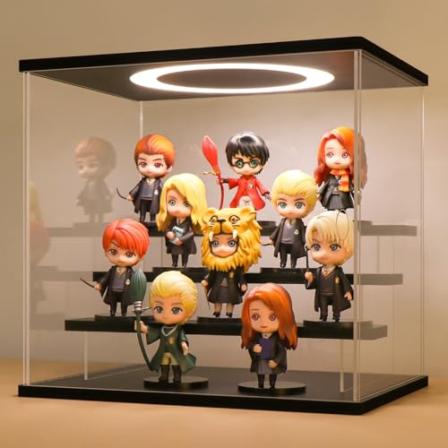 Acryl Vitrine / Schaukasten / Display Case / Acryl Box für Modellautos, Figuren, Sammlerstücke | mit LED Beleuchtung (4-Stufen, 30x22,5x27,5 cm)