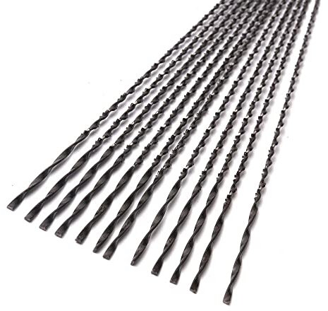 Hojas De Sierra De Marquetería Con Dientes En Espi Hojas de sierra ScroII de 50 Uds. De 130mm con dientes en espiral, hojas de sierra ScroII de corte fino 2#/3#/7#/8# for corte de madera, Metal y plás