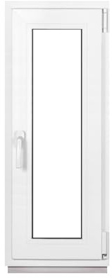 Framex Kellerfenster Fenster Kunststofffenster Weiß Breite x Höhe 40 x 105 cm (400 x 1050 mm) 2-fach (32 mm) Dreh Kipp DIN Rechts - Premium - Alle Größen