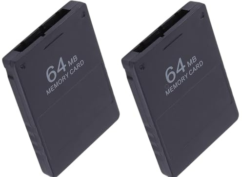 Link-e : 2 X Carte Memoire 64mb Compatible avec la Console Playstation 2 PS2