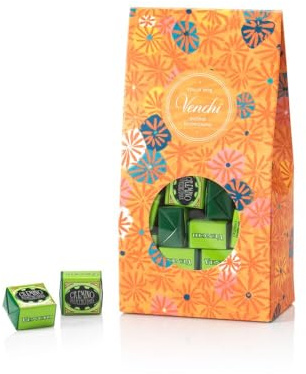 Venchi - Estuche Regalo Murrine con Bombones Cremino Pistacho, con Chocolate Blanco, 305 g, Sin Gluten, Sin Colorantes, Sin Conservantes, Idea de Regalo
