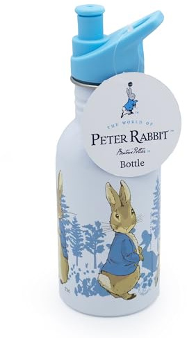Robert Frederick Peter Rabbit - Borraccia per bambini in acciaio inox, 500 ml, a tenuta stagna, con beccuccio, a doppia parete, isolamento sottovuoto