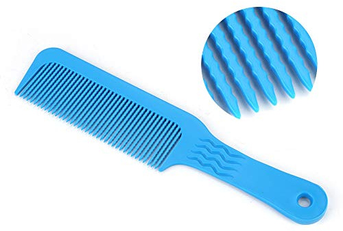 Generic Pettinatura per Capelli Denti Salone, Pettine Barbiere, con Manico Non Slip Professionale per Tutte le Lunghezze dei Capelli, per il Parrucchiere e lo Styling (BLUE)