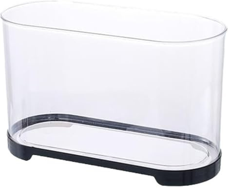CSYQPDMBDL Kugelaquarium, Goldfischglas, Fischschale Desktop-Aquarium HD Transparent Kleines Acryl-Aquarium(Black,32cm*14.4cm*16cm)