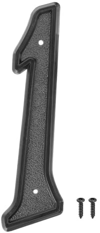sourcing map House Numbers for Outside, 170x48mm ABS Home Address Numbers Mailbox Decor Number with Screws for Apartment Office Hotel Room Door Street Signs(Black, Number 1)