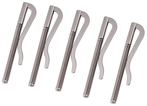 Pssopp Money Spring Clamp/Holder, Steel Silver Clips med Reservdelar, Multifunktionellt Bifold Plånbokstillbehör för Kontantorganisation