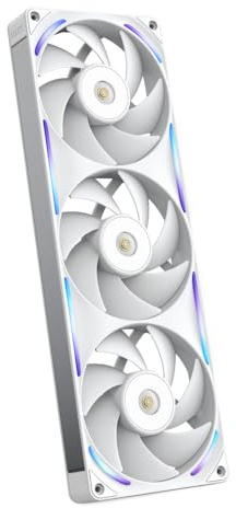 NZXT F360X - 360mm single-frame PWM RGB Performance-Lüfter - Weiß | 360mm single-frame Einheit mit drei 120mm RGB-Lüftern. Max. Airflow und statischer Druck, CAM-synchrone Beleuchtung.