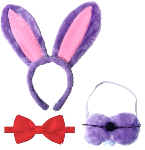 Accessoire de costume de carnaval Five Night Costume amusant avec bandeau nœud papillon Décoration de bouche Animal Dress Up Adulte Costume Accessoires pour Carnaval Cosplay Fête