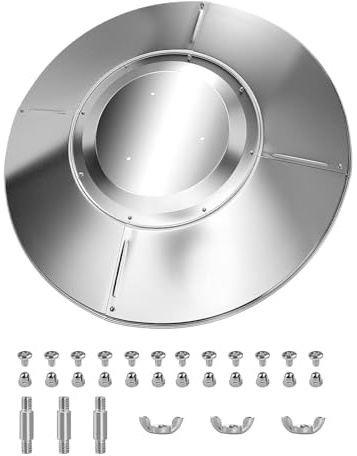 Escudo reflector de 33 pulgadas – Placa de repuesto para calentador de patio, cubierta universal de metal para estufa, panel resistente a la intemperie | Accesorio de distribución eficiente del calor