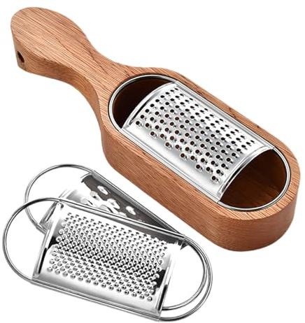 Rallador de Verduras de Cocina | Triturador de Limón Metálico y Manual | Rallador de Queso Manual - para Zanahoria, Ajo, Verduras, Mantequilla, Comida, Chocolate, Dormitorio y Apartamento