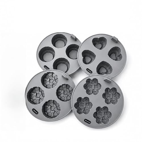 Moljaus Set da 4 Stampi in Silicone Rotondi Ø19 cm per Friggitrice ad Aria e Forno – Accessori Air Fryer riutilizzabili con Forme – Stampi antiaderenti Senza BPA, Adatti al Forno e alla lavastoviglie