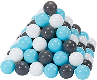 KNORRTOYS.COM 56764 Knorrtoys 56764-bollset ca Ø 6 cm-100 kräm/grå/ljusblå bollar