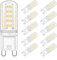 Eco.Luma G9 Bombillas LED 5W Halógeno Equivalente 40W, Blanco Natural 4000K, AC220-240V No Regulable Sin Parpadeo Lámparas, Ángulo de Haz 360° G9 LED, Paquete de 10