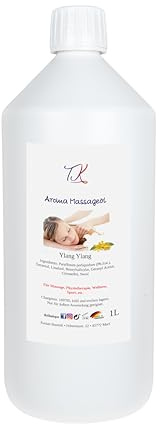 1l Aroma Massageöl - Ylang Ylang für Massage, Physiotherapie, Wellness, Sport in Pharma Qualität