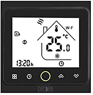 Irishom Termostato WiFi per Caldaia a Gas- Thermostat Intellight Programmabile, Supporto App/Controllo Vocale, Compatibile con Alexa/Google Home, 5A, GC
