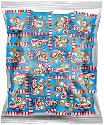 Tise Salzbrezel mini Beutel 1000g (100x10g) mini Brezel Perfektes Wurfmaterial für Karneval, Fasching, Halloween, Messen