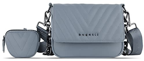 bugatti Sira Schultertasche für Damen - edle Umhängetasche mit Kette