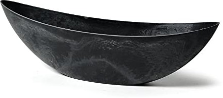 LB H&F 1 Stück Dekoschale Schale Blumentopf Blumenschale 56 cm massiv Kunstoff grau modern Industrial Betonoptik (Grau 2)