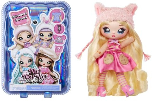 Na! Na! Na! Surprise Sweetest Sweets, Lily Llama - Muñeca De Moda Suave De 19 Cm - Muñeca Posable Inspirada En Una Llama con Zapatos Y Cepillo - Embalaje Misterioso Y Sorpresa De Confeti - para 5+