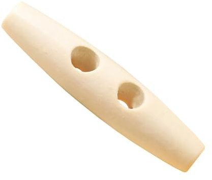 Knebelknöpfe aus Naturholz – Holzhorn, 2 Löcher, Ersatzknöpfe – olivenförmig, Holzknebel, Nähschnalle, Basteln, DIY-Kleidungszubehör, natürlich, 50 mm, 18 Stück