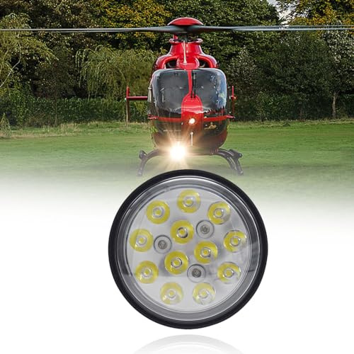 LED PAR36 Aviation Grade Aircraft Landing Light 4-1/2 115mm DC 8-32V 2,000 Lumens White 6000K Spot Beam Narrow Beam IP67 LED Work Light for Aircraft Landing,Tractors,Taxi,Marine Spotlights
