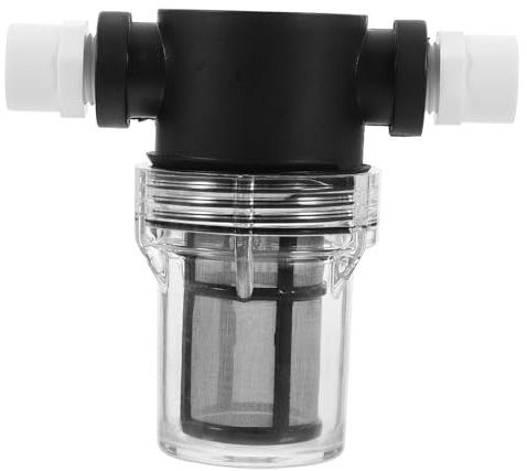 Hohopeti Wasserfiltern für Hartes Wasser Schlauchwasserfilter aus Edelstahl und Pvc Filterwechsel für Rohrleitungen Gartenwasserreiniger zum Entfernen von Sedimenten und Verunreinigungen