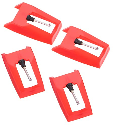 SECFOU 4pcs Turntable Vinyl Record Player Needle Replacement Stylus Cleaner Needle