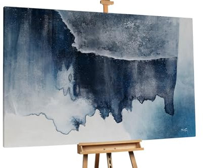 KunstLoft Ölgemälde 'Inside the Glacier' 180x120cm | Original Handgemalte Gemälde | Abstrakt | Blau | Leinwand-Bild Ölgemälde einteilig groß | Modernes Kunst Ölbild