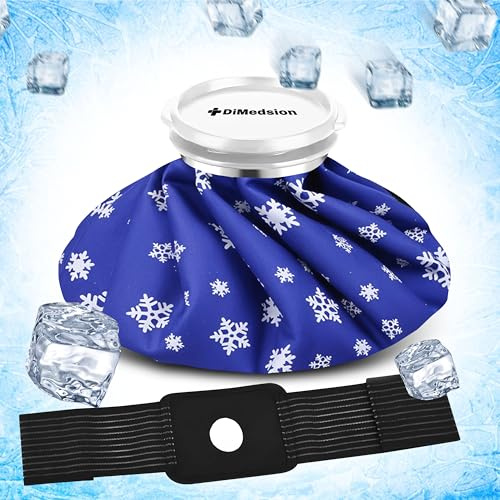 Eisbeutel zum Kühlen DiMedsion | Kühlbeutel mit verstellbarem Band - Kühlpads, Kühlpack, Kühlakkus, Kühlpads zum Knicken, Kühlpad, Kühlkompressen, Kalt Warm Kompresse, Coolpack, Ice Pack (Schneeblau)