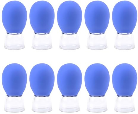 Glass Silicone Cupping Cups Massage Vacuum Suction Cupping Cups 10Pcs Glass Set For Body Face Leg Arm Back Vacuum Set