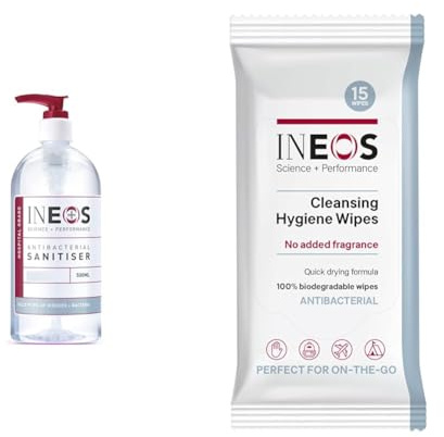 500ml sanitiser gel + hygiene wipes